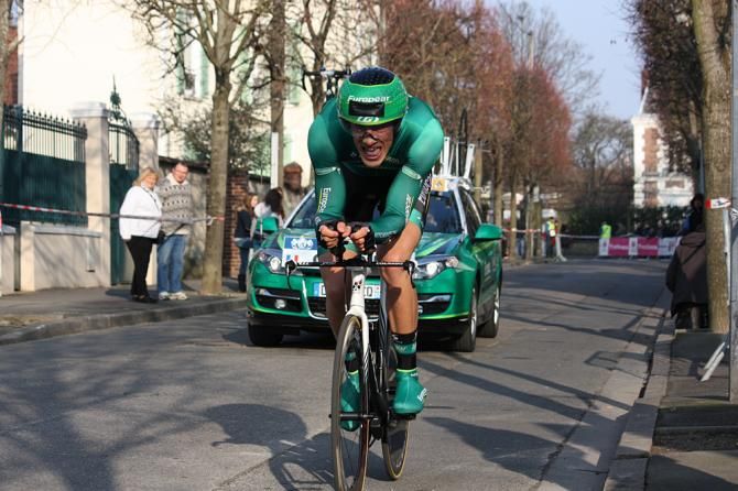 Damien Gaudin (Europcar) speeds through the prologue