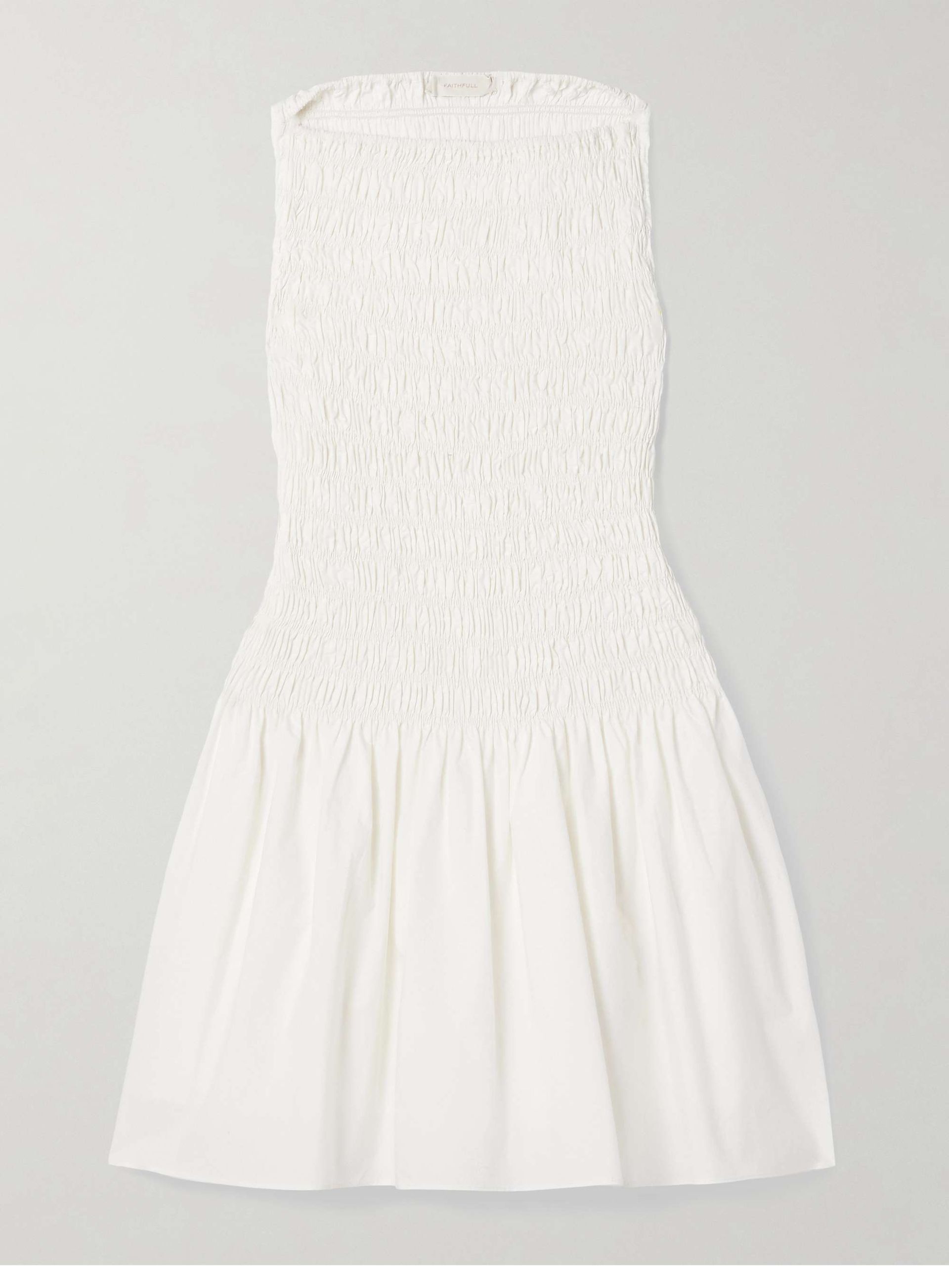 Noa Shirred Cotton-Poplin Mini Dress