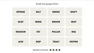 The NYT Connections puzzle for Jan 9, 2024