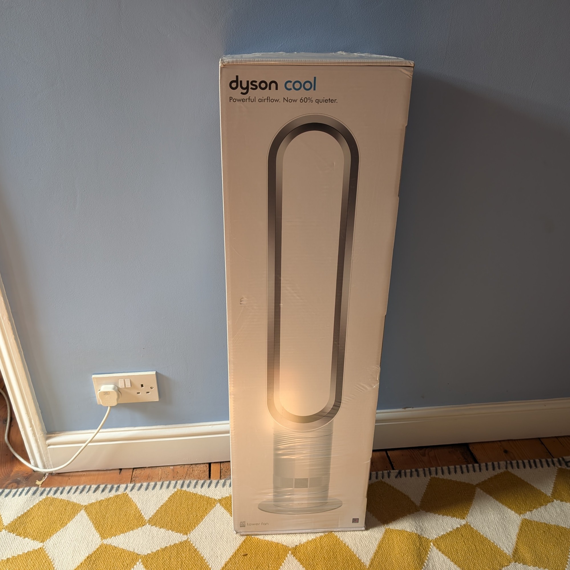 Dyson Cool AM07 Tower Fan in home testing