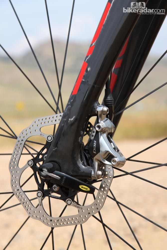 Get used to seeing things like this on road and 'cross bikes moving forward. Disc brakes are coming and at this point, there's no stopping them