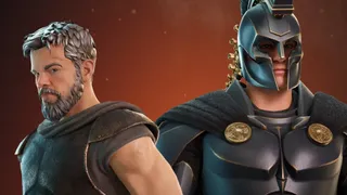 Fortnite skins based on Odysseus (Matt Damon) and Agamemnon (Benny Safdie) from Christopher Nolan's adaptation of The Odyssey.