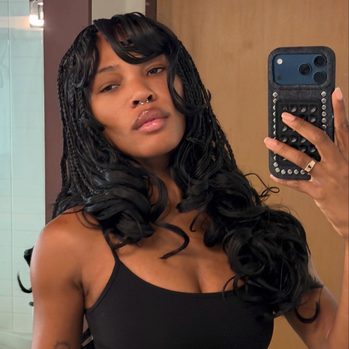 Quenlin Blackwell wearing bangs.