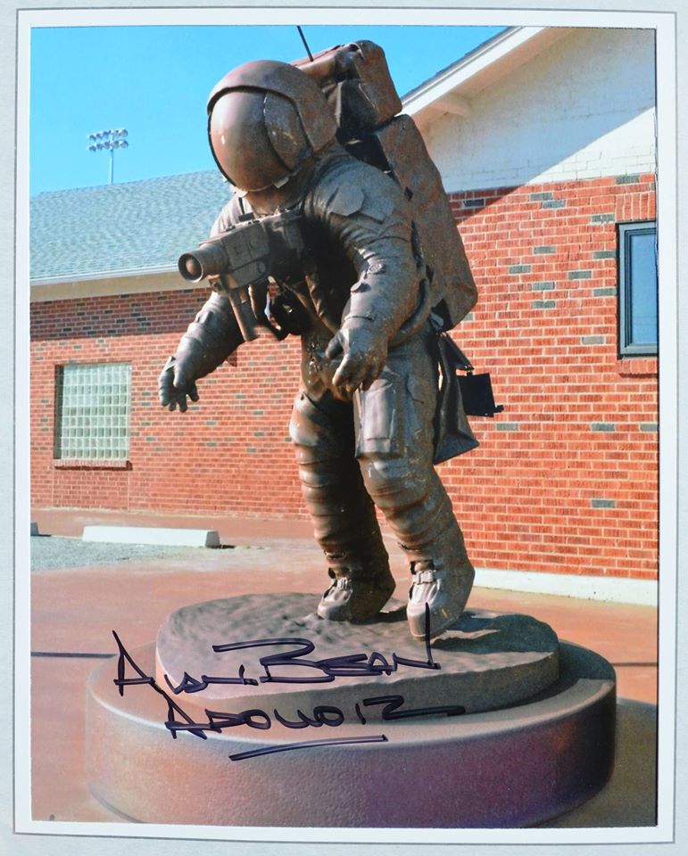 Alan Bean Statue Autorgraphed Photo