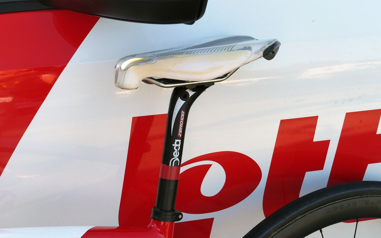 Several Triathlon-specific saddles wear seen in the peloton