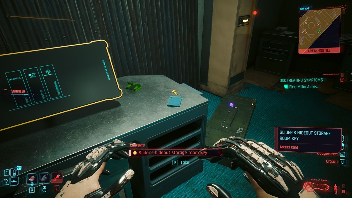 Cyberpunk 2077 Phantom Liberty Iconic weapons - GRIS-GRIS room key