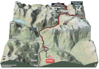 Giro d'Italia 2017 stage 16 Stelvio 3D map