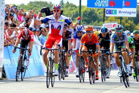 Alexander Kristoff (Katusha) wins the GP Ouest France Plouay