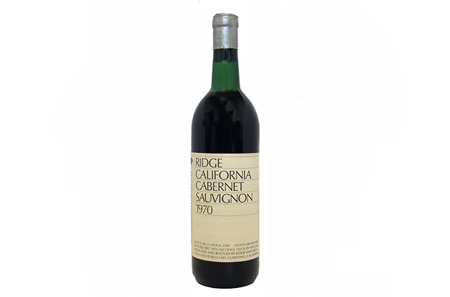 Ridge California Cabernet Sauvignon 1970