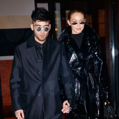 new york, ny january 12 zayn malik and gigi hadid seen on january 12, 2018 in new york city photo by gothamgc images