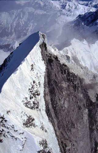 Aoraki/Mount Cook after the 1991 avalanche.