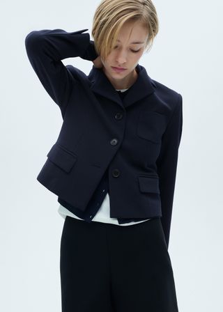 Cropped Jacket With Buttons - Women | Mango Usa