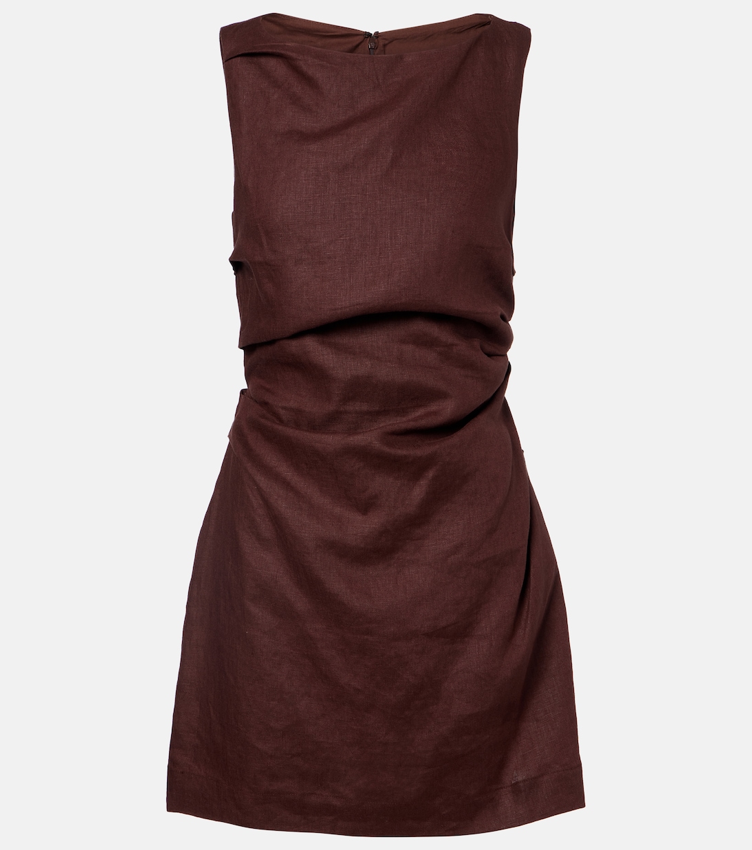 Eloisa Linen Minidress in Brown - Faithful