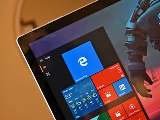 Microsoft Edge logo on Start menu