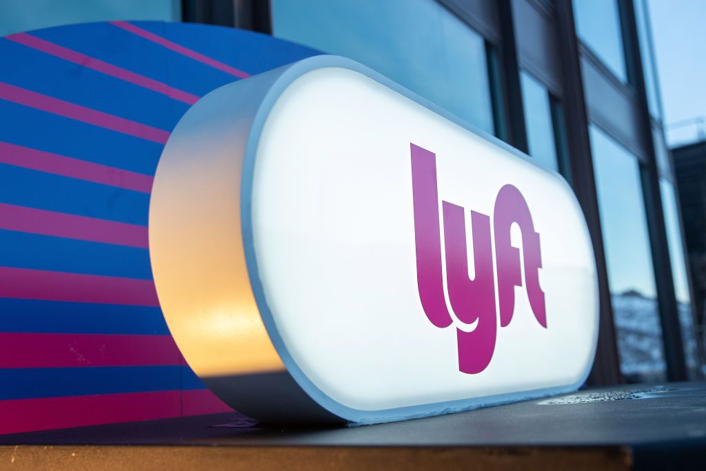 closeup of lyft signage at sundance film festival in 2023