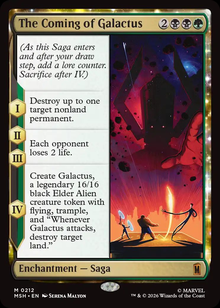 Marvel Super Heroes saga card in Magic: The Gathering