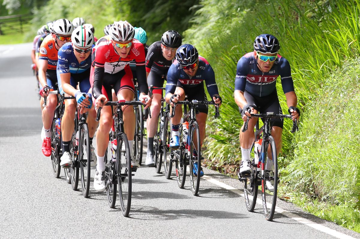 One of the many early moves at the British road nationals