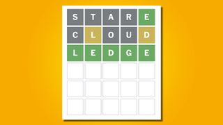 Wordle answer 658 on a yellow background