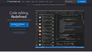 Website screenshot for Visual Studio Code