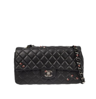 a black quilted bag from chanel