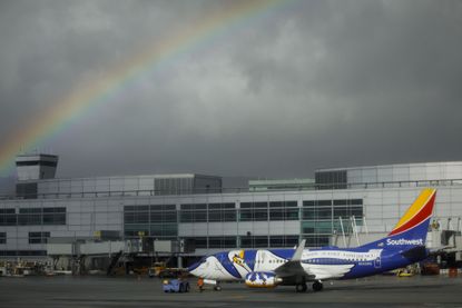 Southwest Airlines plane at airport