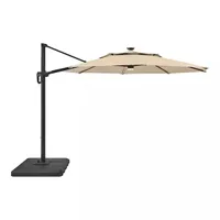 Hampton Bay Aluminum Cantilever Solar LED Offset Patio Umbrella Hampton Bay Aluminum Cantilever Solar LED Offset Patio Umbrella