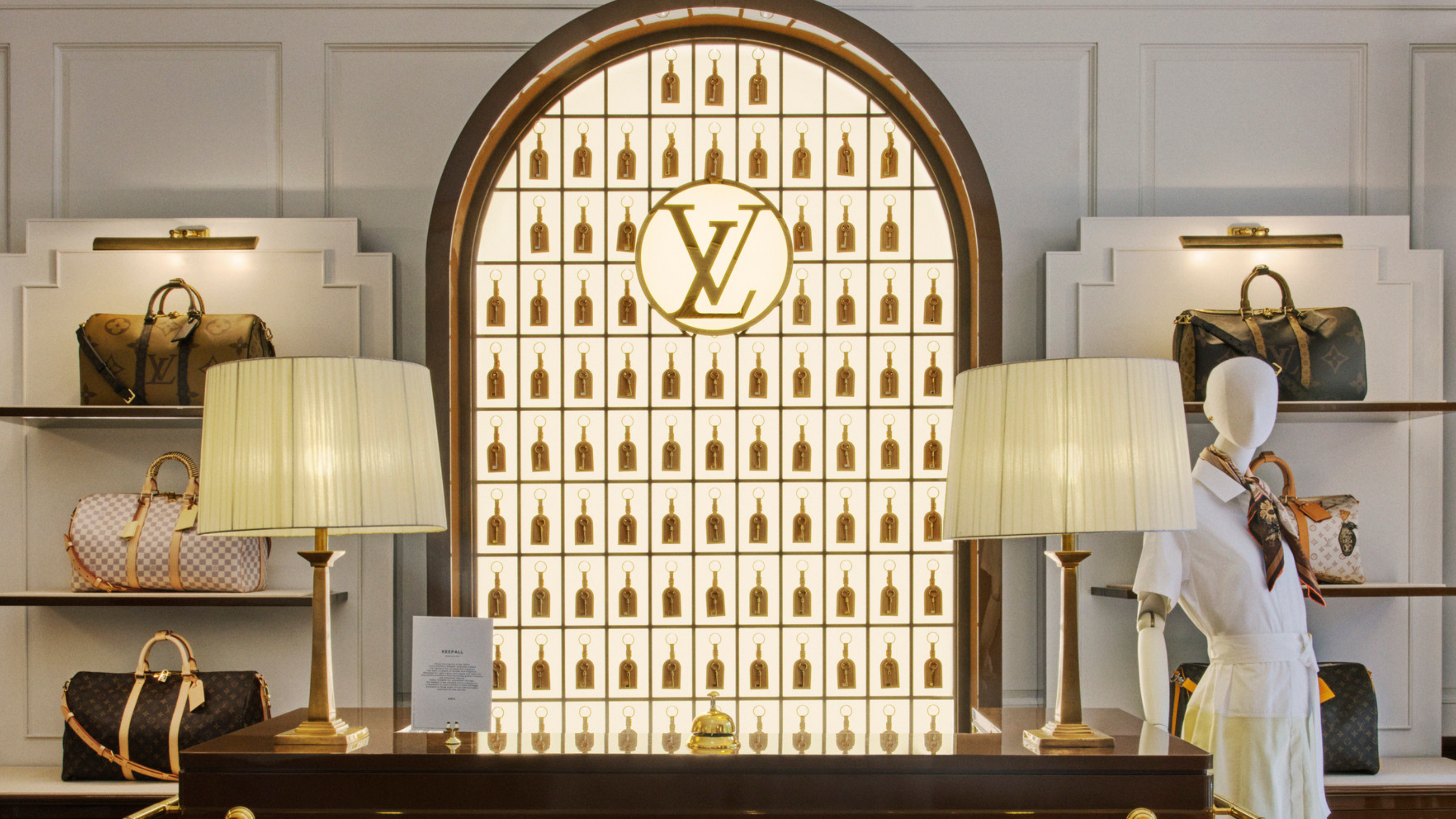 Louis Vuitton London hotel pop-up lobby