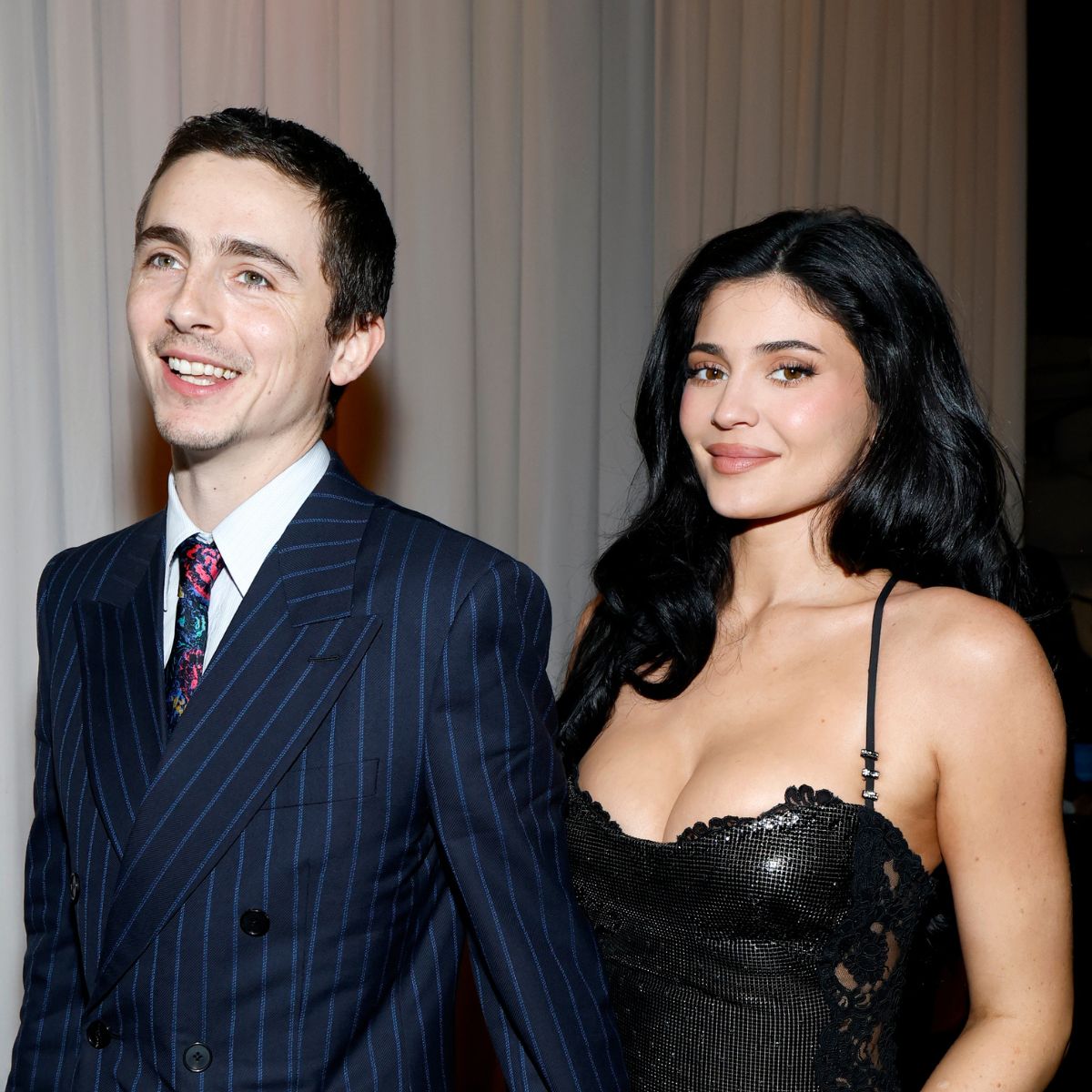 Kylie Jenner and Timoth&eacute;e Chalamet attend the 31st annual Critics Choice Awards