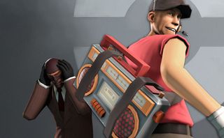 Scout with boombox