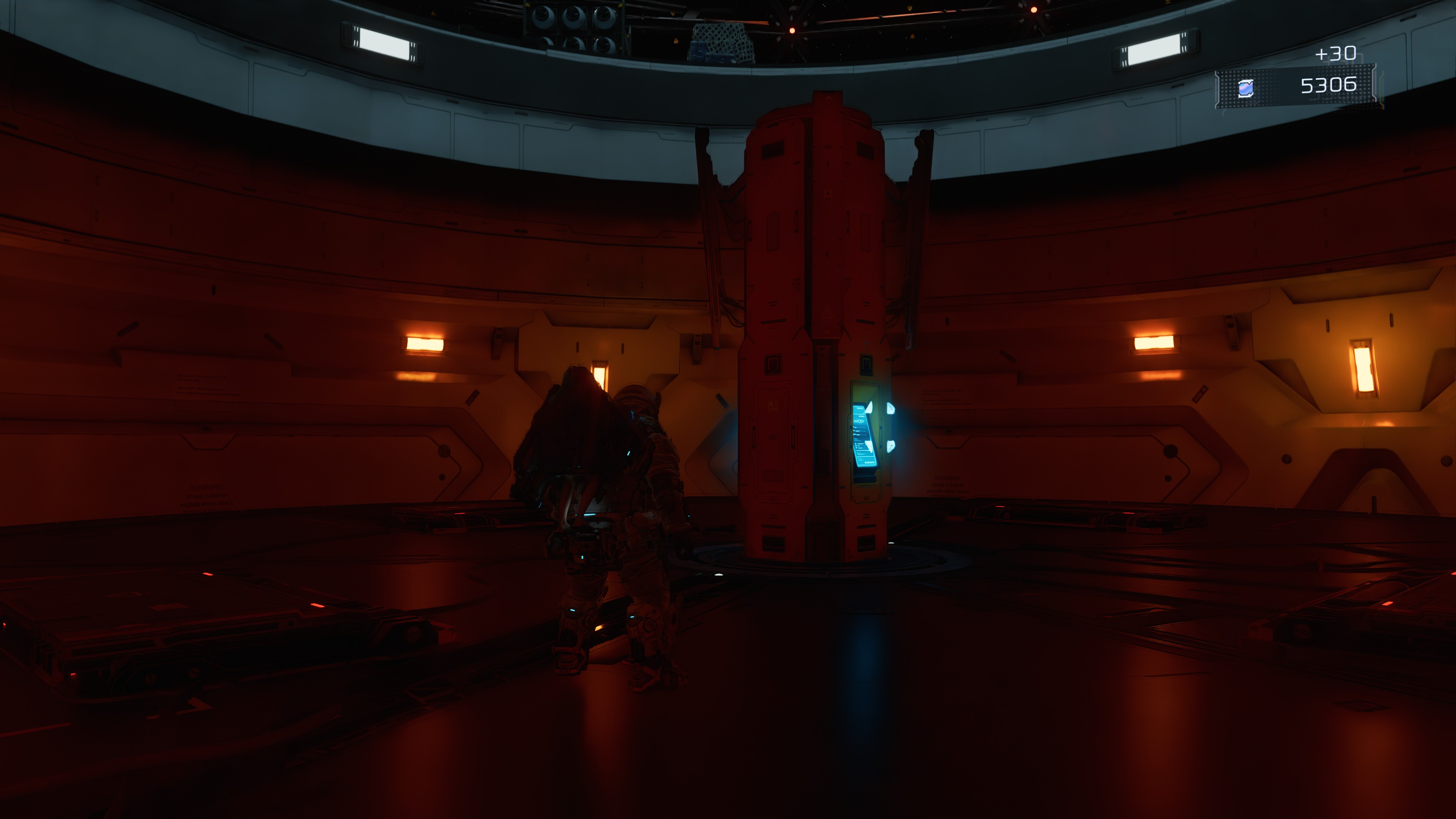 Path traced screenshot of a scene from Pragmata