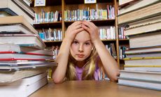 Girl in library