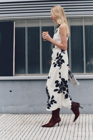 Printed Midi Dress