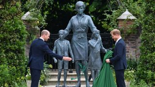 Prince William and Prince Harry unveil a statue of Diana, Princess of Wales
