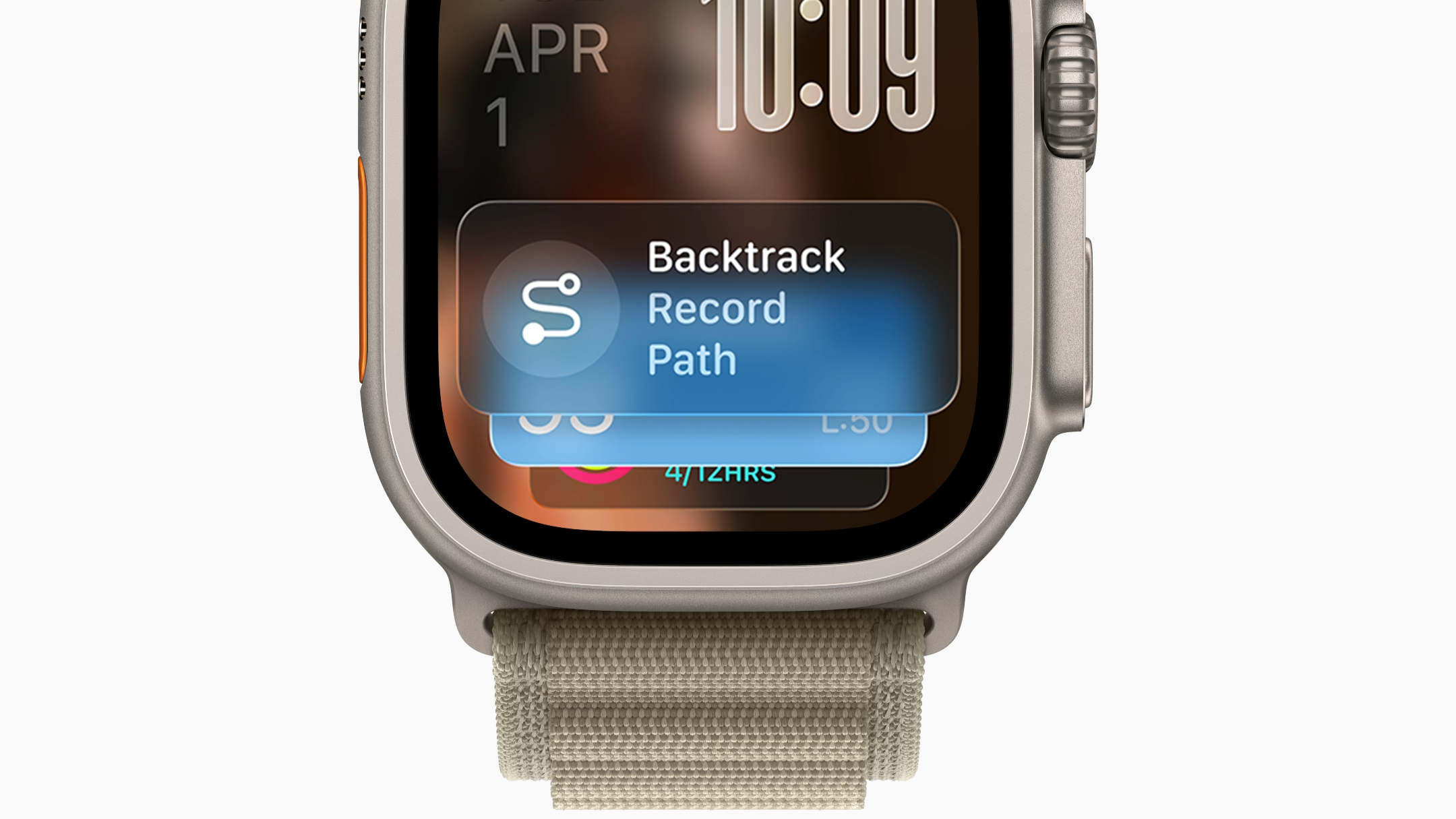 A close up of watchOS 26's new Hints feature in the Apple Watch Smart Stack