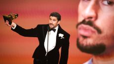 Bad Bunny accepts Grammy Award