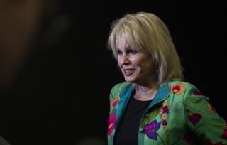 Joanna Lumley is inducted into the Radio Times Hall of Fame during the BFI & Radio Times Television Festival 2019 at BFI Southbank on April 12, 2019 in London, England