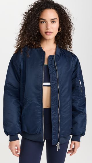 Long city bomber jacket