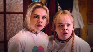 Two of the lead stars in Derry Girls.