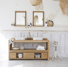 bathroom renovation with double sink vanity by tikamoon