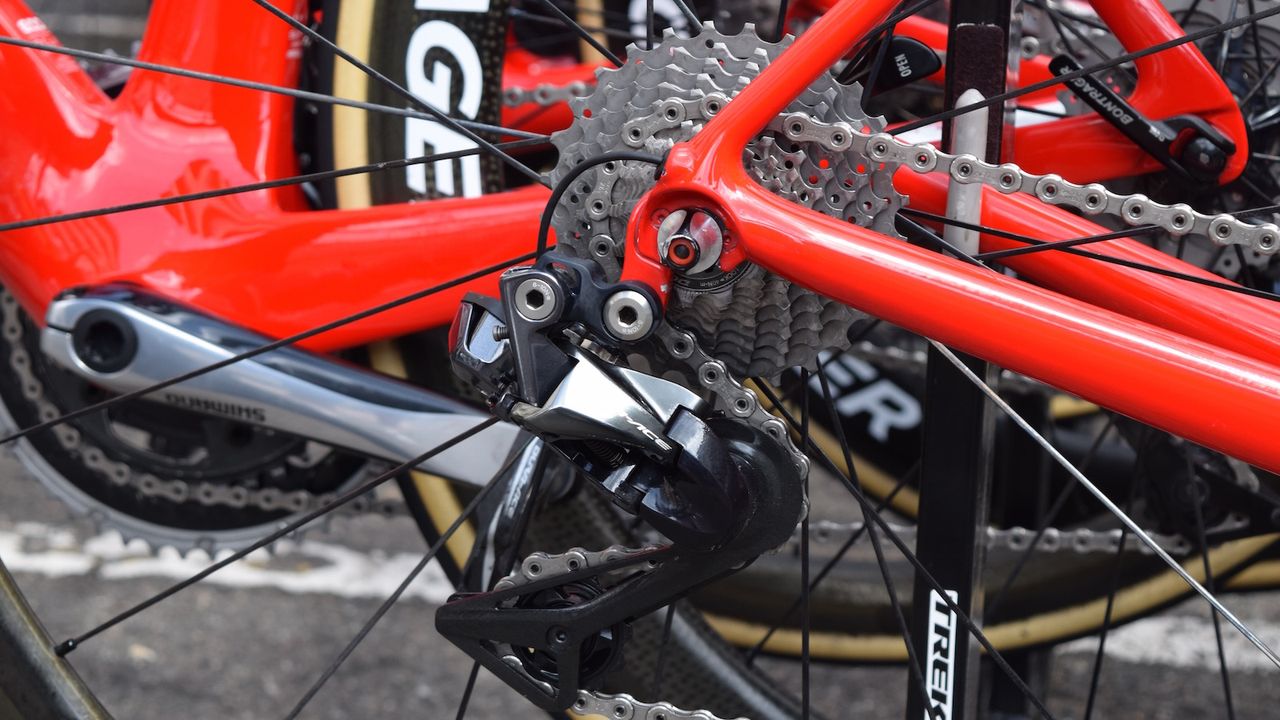 Both the front and rear derailleurs were the latest Shimano Dura-Ace 9100 series
