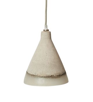 Cone shaped concrete Pendant light in gray