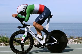 Filippo Ganna rides the new Bolide F at the Giro d'Italia