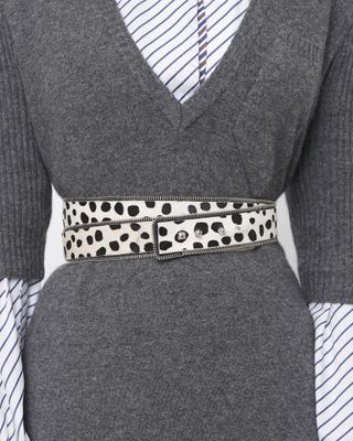 Dalmatian Zipper Wrap Belt