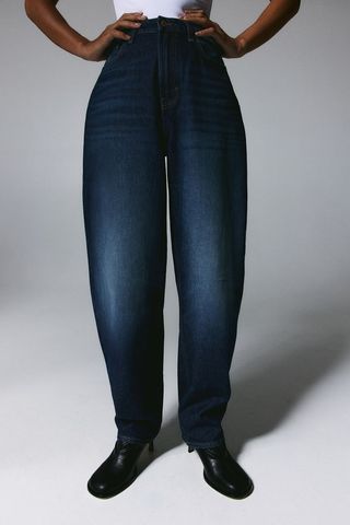 High Rise Barrel Leg Jeans