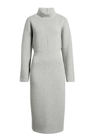 Mock Neck Midi Dress