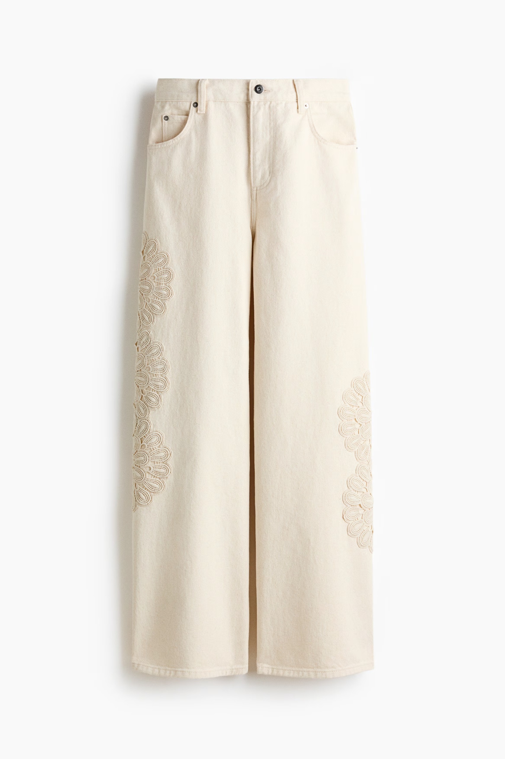 H&amp;M, Crochet Look-Detail Jeans