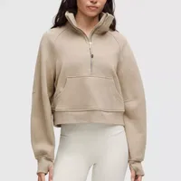 Lululemon Scuba Oversized Funnel-Neck Half Zip (Sheer Oak)