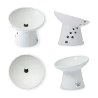 Necoichi Tilted Stress Free Raised Cat Food Bowl