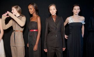 female models at the Maison Martin Margiela's Winter show 2014