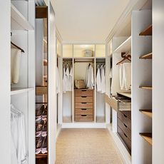 walk-in wardrobe with drawers and shoe rack